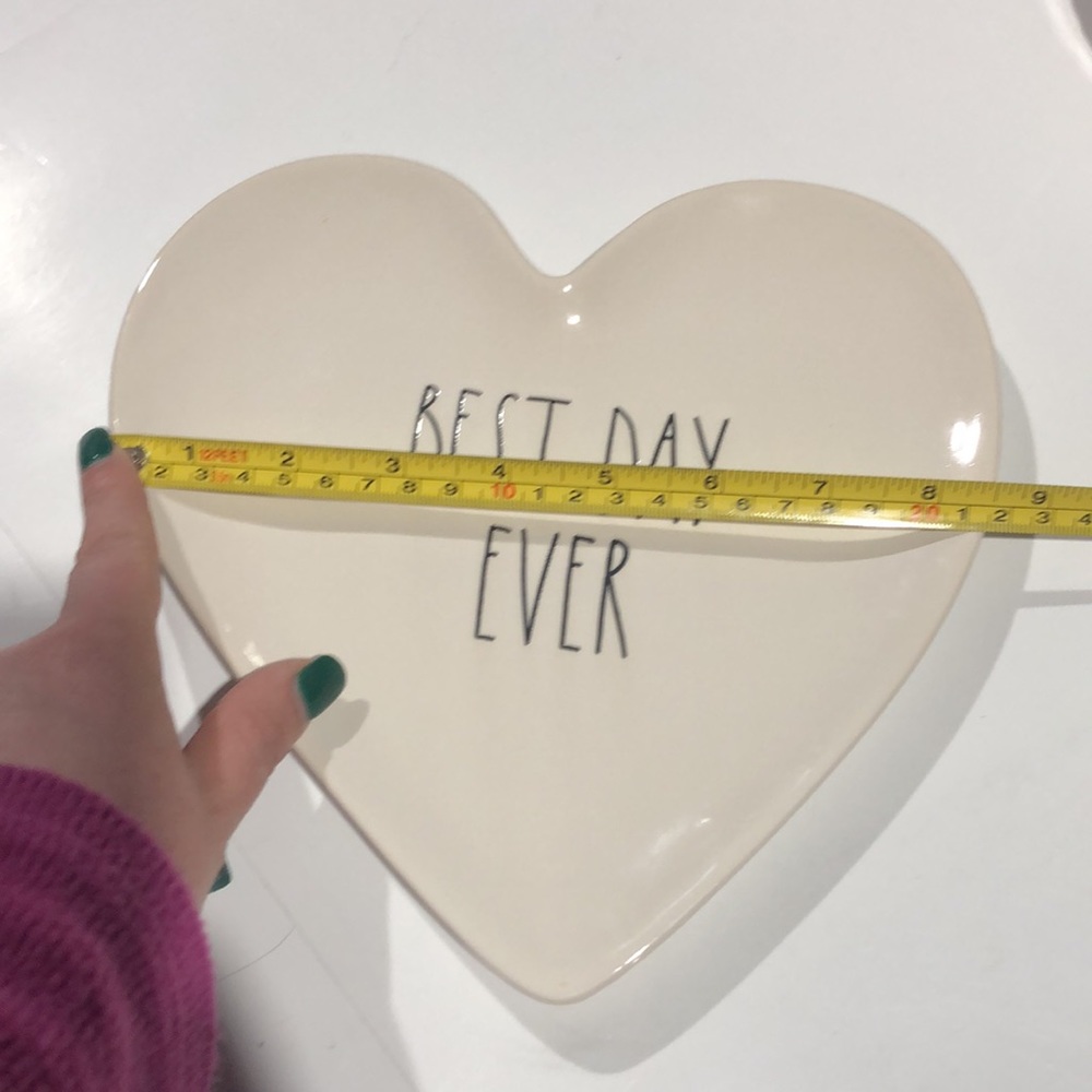 Rae Dunn heart shape plate Best Day Ever - Picture 6 of 6